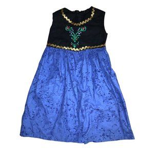 Princess Anna Frozen Sleeveless Dress Halloween Costume Dress-Up Play